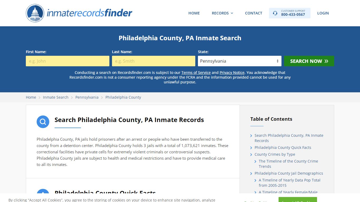 Philadelphia County, PA Inmate Lookup & Jail Records Online