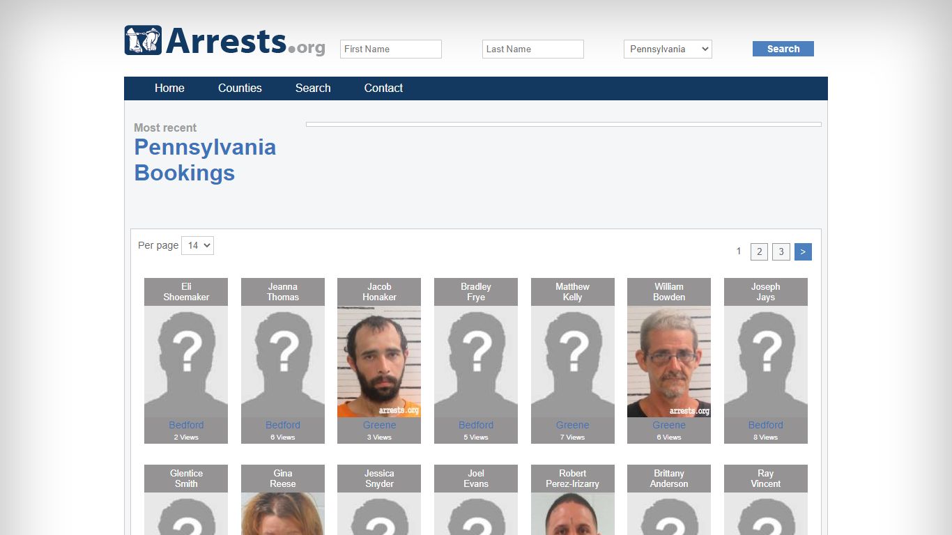 Pennsylvania Arrests and Inmate Search